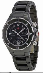 Michele Tahitian Black Ceramic watch mww12a000006 Retail $1,195- Brand NEW!