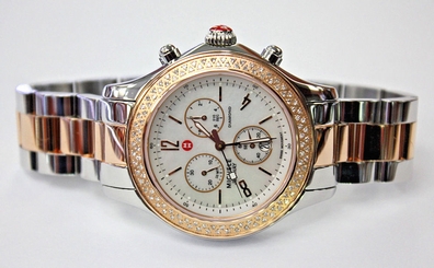 MICHELE JETWAY DIAMOND / TWO TONE ST STEEL LADIES WATCH MW17A0192025
