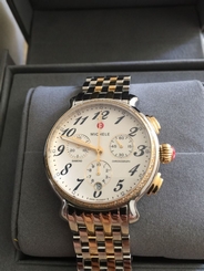 NWT Michele Fluette Two-tone GOLD/ SILVER Watch MWW24A000007 ($2045+TAX)