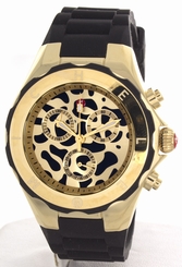 New Authentic Michele Women's Tahitian Jelly Bean Black Watch MWW12F000052