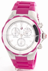 New Authentic Michele Women's Tahitian Jelly Bean Pink Watch MWW12F000042