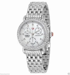 BRAND NEW Michele CSX-33 Diamond Mother of Pearl Chronograph Watch MWW03S000002