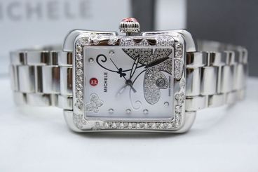MICHELE EXTREME BUTTERFLY STAINLESS DIAMOND ENCRUSTED WATCH REF:MW04B01D8915 99945417219