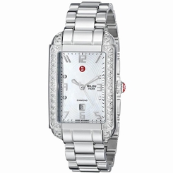 MICHELE WOMEN'S MILOU PARK DIAMOND STEEL CASE SWISS QUARTZ WATCH MWW15C000016
