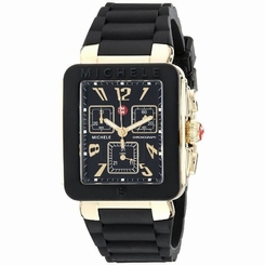 MICHELE Women's MWW06L000015 Park Jelly Bean Analog Display Analog Quartz Black