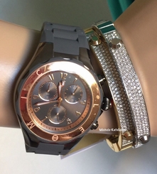 $400 NWT MICHELE TAHITIAN JELLY BEAN Gold/ BLACK MWW12F000064