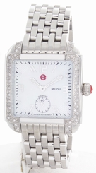 Michele Women's Milou Pearl Dial Stainless Steel Bracelet Watch MWW15A000001