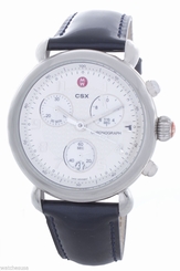 Michele CSX Women's Chronograph White Dial Blue Leather Watch MW03D00A0025