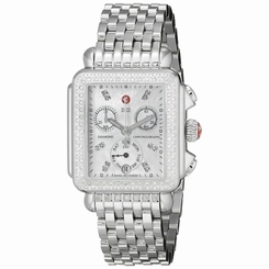 MICHELE WOMEN'S STEEL BRACELET & CASE SWISS QUARTZ MOP DIAL WATCH MWW06P000099