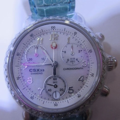 MICHELE CSX33 WOMEN'S WATCH CHRONO DIAMOND SAPPHIRE LEA SPORTS MWW03B000070 NEW