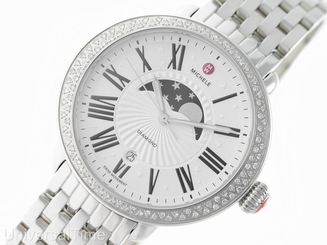 NEW MICHELE SEREIN MOON PHASE DIAMOND BEZEL STAR DIAL MWW21D000002 MW21D01A1981