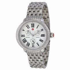 MICHELE Serein Diamond Silver Dial Chronograph MWW21A000010 BOX & PAPERS NWT