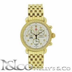 Michele Signature CSX-36 Diamond Yellow Gold Tone S. Steel Ref. MWW03M000141