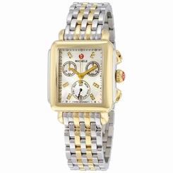 Michele Signature Deco Mother of Pearl 18kt Yellow Gold-plated Watch MWW06P0001