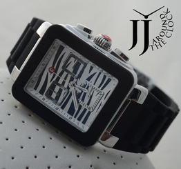 NEW MICHELE TAHITIAN PARK JELLY BEAN WOMEN ZEBRA BLACK WATCH MWW06L000018