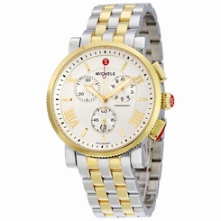 Michele Sport Sail Chronograph Twotone Ladies Watch MWW01K000103 MWW01K000103