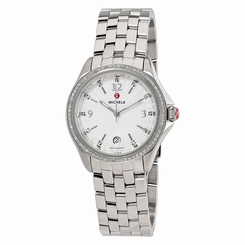 Michele Belmore White Textured Dial Ladies Watch MWW29A000005