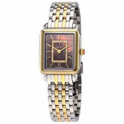 Michele Deco II Ladies Silver and Gold-tone Stainless Steel Watch MWW06I000019