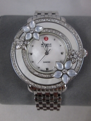 NEW Michele Cloette Fleur Limited Edition MOP Silver Watch MW20A01H8025 NIB Box