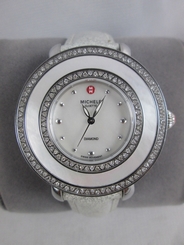 New Michele Cloette Diamond Mother of Pearl Ladies Watch MW20E01A1025 Box NIB