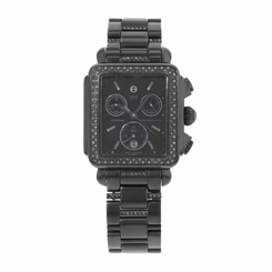 Michele Deco MWW06A000774 Steel PVD Coated & Black Diamonds Quartz Ladies Watch