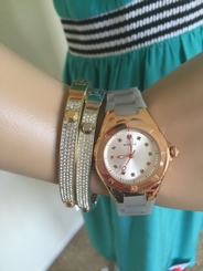 %% FLASH SALE%% NWT MICHELE SMALL 'Jelly Bean' Topaz Stones Watch MWW12P000010