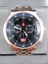 NEW Michele Large Rose Gold Sport Sail Watch & Stainless Steel Band MWW01K000087