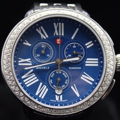  Michele Serein Diamond Blue Dial Watch MW21A01A1028 with band/bracelet
