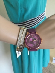 # FLASH SALE # NWT MICHELE Cape Topaz BERRY/ ROSE-GOLD MWW27A000002