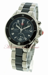 MICHELE TAHITIAN LARGE. BLACK CERAMIC & STEEL ON BRACELET. REF # MWW12E000004