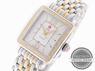 MICHELE DECO LADIES QUARTZ YELLOW GOLD DIAMOND BEZEL MW06T01C5966 MWW06T000061