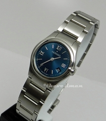 Womens Ladies Authentic Swiss Movado Viro Stainless Blue Dial Watch 0605674