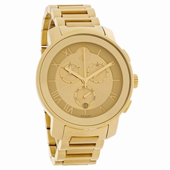 Movado Bold Ladies Champagne Dial Gold Tone Swiss Chronograph Watch 3600209