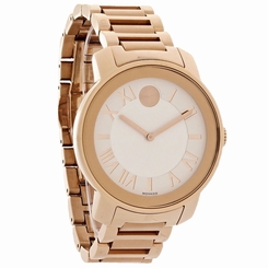 Movado Bold Series Ladies Rose Gold Tone Bracelet Swiss Quartz Watch 3600200