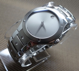 AUTH SWISS MOVADO SE TITANIUM,SILVER DIAL,MODEL# 0605989 MEN'S WATCH,RETAIL$1595