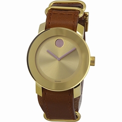 MOVADO Bold Yellow Gold-toned Sunray Dial Ladies Watch 3600363