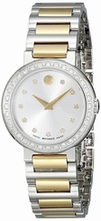 Movado Women's 0606794 Concerto Stainless Steel Watch w/ Two-Tone Link Bracelet