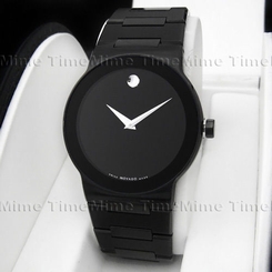 Men's Movado SAFIRO PVD Ceramic Black Oynx Sapphire Dial Swiss Watch 0605899