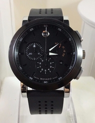 Movado Museum Sport Men's 07.1.14.1162 Black Chronograph Watch Swiss Made