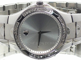 NEW MEN'S MOVADO LUNO SPORT 0606379 SILVER 0.66ct APPROXIMATELY DIAMOND WATCH **
