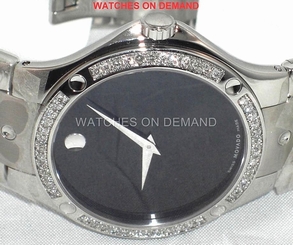 NEW MEN'S MOVADO SE 0605788 0.70ct DIMOND WATCH STAINLESS STEEL BLK DIAL ******* 775924616643