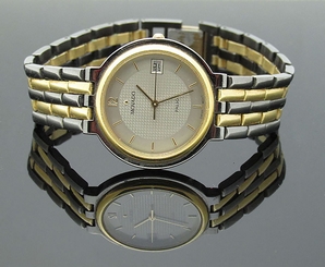 RARE Movado Palio Men's 81.97.864NH Swiss Quartz Oxide & Gold Two-Tone Watch