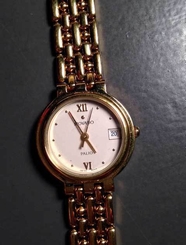 Ladies Gold Tone Movado Palio White Dial Stainless Steel Swiss Quartz Watch