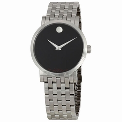 Movado 0606115 Mens Black Dial Analog Automatic Watch with Stainless Steel Strap