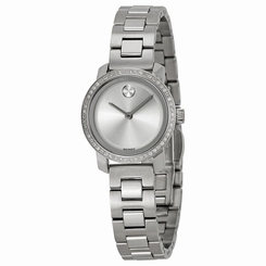 Movado 3600214 Womens Silver Dial Analog Quartz Watch with Stainless Steel Strap
