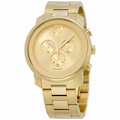 Movado Bold Champagne Dial Yellow Gold Tone Men's Watch 3600278