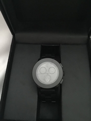 MOVADO UNISEX 38MM BLACK STEEL BRACELET & CASE SWISS QUARTZ WATCH 3600056