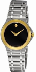 Movado 0606466 Black Dial Stainless Steel Women's Watch