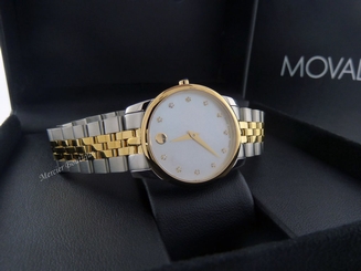 Movado Women's Museum Classic Two-Tone Diamond Swiss Quartz Watch 0606613