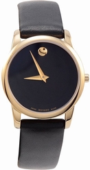 Movado Women's 0606877 Analog Display Swiss Quartz Black Watch